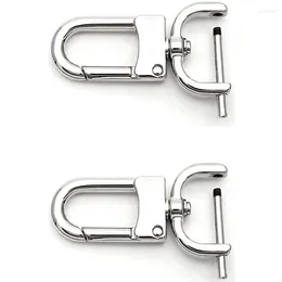 Hooks 2Pcs Removable Snap Hook Swivel Buckle With Screw Rod Bag Strap Hardware Spare Parts Accessories (Silver)