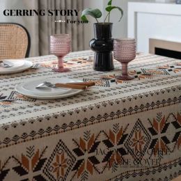 Gerring American Table Cloth For Party Events Jacquard Coffee Table Cover Thick Tablecloth Christmas Decorations For Home