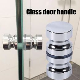 1PC Bathroom Glass Door Knob Aluminium Alloy Shower Cabinet Window Kitchen Cupboard Hardware Handle with Screw Modern Home Decor