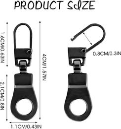 5PCS Metal Zip Pull Replacement Zipper Sliders Detachable Zipper Tab Repair for Clothing Backpacks Repair Sewing Accessories
