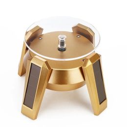 Hot Sales Airship UFO Rotating Display Stand 360 Degrees Solar Dual Use Automatic Turntable for Showcase Jewelry Organizer