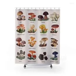 Shower Curtains Mushroom Curtain Beige Bathroom Decor