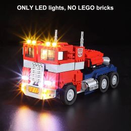 Hprosper 5V LED Light For 10302 Optimus Prime Autobot Decorative Lamp With Battery Box (Not Include Lego Building Blocks)