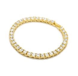 Noter Luxury Cubic Zirconia Tennis Bracelet Charms Gold Silver Colour Hip Hop Braclet For Mens Women Rock Jewellery Pulsera9597530