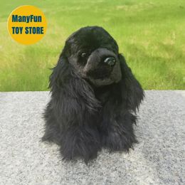 English Cocker Spaniel Anime Cute Plushie Dog Plush Toys Lifelike Animals Simulation Stuffed Doll Kawai Toy Gifts 240401