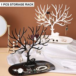 Quality Hanger Tree Shape Plastic Tray Acrylic Stand Jewellery Organiser Ornament Jewellery Display Rack Ring Display Tools