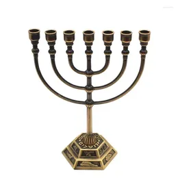 Candle Holders Metal Votive Holder Religious Activities Menorah Stand Hanukkah Lantern Table Centrepiece Home Decor