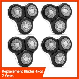 Shavers 14PCS Replacement Men Electric Shaver Heads 3 Cutter Spare Beard Razor Blades 4D Floating Extra Head Stainless Steel Waterproof