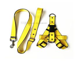 Designer Dog Harness Collars and Leashes Sets Luxury Dogs Collar for Small Medium Large Dog Fashion Letter Pattern OFF Pet Harness9606191