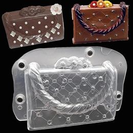 Baking Moulds 3D DIY Handmade Cake Lady Bag Chocolate Mould Plastic Polycarbonate Decorating Tools With Magnet 2024