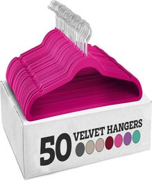 Premium Velvet Hangers Non Slip Durable 50 Pack Clothing Racks30797917073894