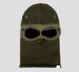 Goggle Balaclava Extra Fine Merino Wool Beanie Knit Hat Men Cap Outdoor Windbreak Hood Retains Heat Skull Caps Black Army Green4383802