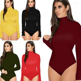 Casual Dresses Women Undershirts Ladies Siamese Long Sleeves Bodysuits