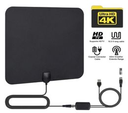 Indoor Digital TV Antenna HDTV Antena Radius Aerial Surf Fox DVBT2 DVBT ATSC ISDB Interior Antennas Amplifier3177866