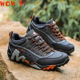 Fitness Shoes 2024 Outdoor Genuine Leather Trekking Couple Men Hiking Waterproof Non Slip Climbing Camping Sneakers