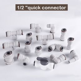 1/2'' RO Water Fitting 17 Types Male Female Thread Coupling Elbow Ball Valve POM Hose PE Pipe Connector Water Filter Parts