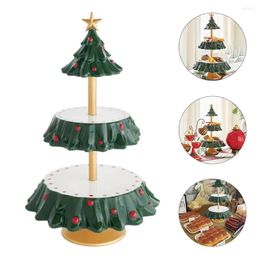 Dinnerware Sets Christmas Cupcake Stand Tree 2Tiered Server Tiered Dessert Table Display Xmas Tower Cup Cake