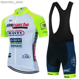 Cycling Jersey Sets 2023 Summer Cycling Set Men Cycling Clothing Bike Clothing Breathab Anti-UV Bicyc Wear Short Seve Cycling Jersey Bib Sets L48