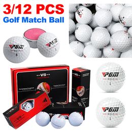 3/12 pcs set Original Golf Ball Three-layer Match Ball Gift Box Package Practice Golf Ball Set Men and Women Golf Accessories
