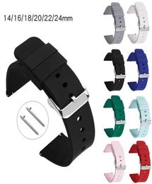 14mm 16mm 18mm 20mm 22mm 24mm Silicone Band Strap Quick Release Watchband Bracelet for Samsung Active 2 Huami Huawei Smart Watch6501244