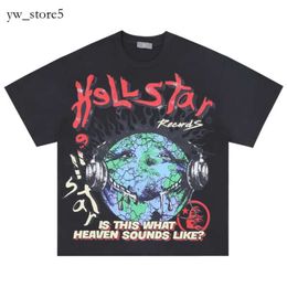 Summer Men Womens Hellstar T Shirt Rapper Wash Grey Heavy Craft Unisex Short Sleeve Top High Street Fashion Retro Women's T-shirt 6631