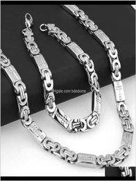 Pendant Necklaces Pendants Pattern Boutique Fashion Jewellery Stainless Titanium Steel Necklace add Bracelet Set Efdpr6292996