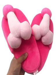 Slippers Prank Penis Home Women Indoor Fun Breast Unisex One Size 3642 Winter House Warm Slipper Ladies3029991