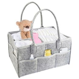 Baby Diaper Caddy Organiser Portable Non-woven Shower Gift Diaper Car Organise Lightweight Felt Basket Large Capacity As Shown