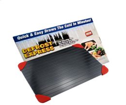 Fast Defrost Tray Aluminium Alloy Texture Defrost Plate Steak Frozen Food Meat Thawing Board Kitchen Thaw Gadget Tool Drop 4936382