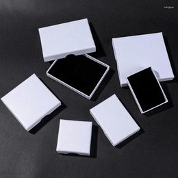 Gift Wrap Classic Design DIY Handmade 24pcs Cardboard Jewelry Boxes White Display Box For Bracelets Earrings Square Paper Holder