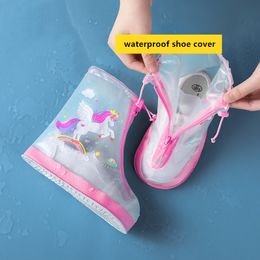 Children Waterproof Shoe Cover Adjustable Reusable Rain Boot Cover Non-slip Wear-resistant Protectors Waterproof Shoe Cover