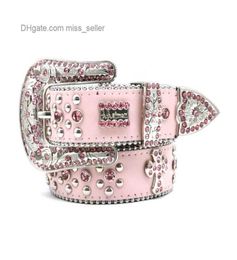 2022 Designer BeltSimon Guangzhou Rhinestone Belt for Women Handmade Personality Fashion Trend Hip Hop Punk Style Belt miss seer3133913