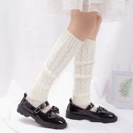 Gaiters Boot Cuffs Thigh High Warm Knitted Knee Socks Black Leg Warmers Women Gifts Gothic Ropa Dark Goth Mujer Y2k Accessories