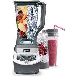 Blender Ninja BL660 Professional Compact Smoothie & Food Processing Blender, 1100Watts, 3 Functions for Frozen Drinks, Smoothies