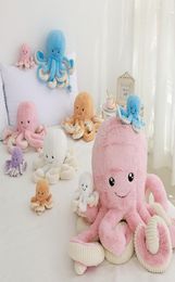 Cute octopus plush toy realistic octopus doll cartoon sea creature plush toy girl room bed decoration toy aquarium gift1226327