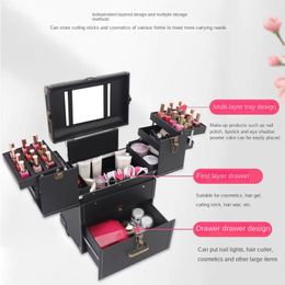 Makeup Case with Wheels Trolley Suitcase Nail Hairdressing Makeup Bag Artist Toolbox Rolling Luggage Professional Cosmetic Box