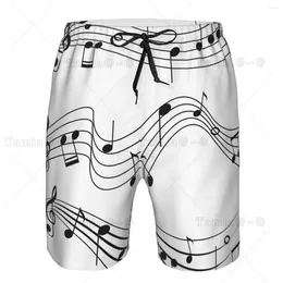 Men's Shorts Mens Swimming Swimwear Music Notes Illustration Men Trunks Swimsuit Beach Wear Boardshorts