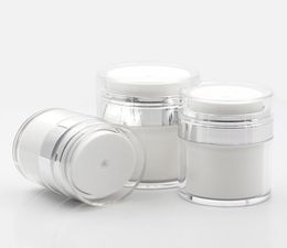 15 30 50g Pearl White Acrylic Airless Jar Round Cosmetic Cream Jar Pump Cosmetic Packaging Bottle9142611