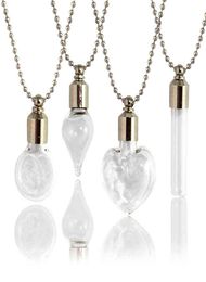 2PCS Glass Locket Urn Jewelry Cremation Jewelry Urn Necklace for Ashes Fillable vials Necklaces Blood Vial Necklace Y2205237021437