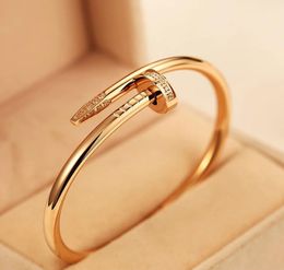 Juste a Clou Nail Bracelet Luxury Jewellery Set Auger Lovers Men and Women 16 19 Cm Gold Rose Sier3568477