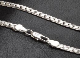 20 Inch 5MM Trendy Men 925 Silver Necklace Chain For Women Party Fashion Silver Figaro Chain Necklace Boy Accessories9839233