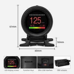 OBD2 Car Digital Speedmeter Meter OBD On-board Computer Car Display Gauge OBD HUD Head Up Display Trip Display Speed