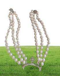 Designer Multilayer Pearl Rhinestone Orbit Necklace Clavicle Chain Baroque Pearl Necklaces for Women Jewelry 3098272