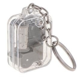 1Pc Music Box DIY Mechanical Metal Music Boxes Clockwork Keychain Gift