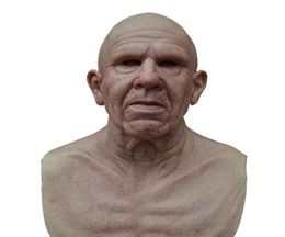 Party Masks Old Man Scary Mask Cosplay Full Head Latex Halloween Horror Masquerade Headgear DropShI4956704