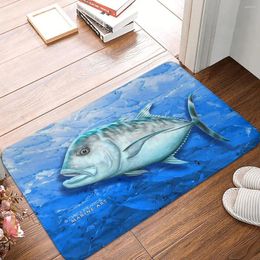 Carpets Sport Bathroom Mat Giant Trevally Face Rug Home Doormat Kitchen Carpet Decoration