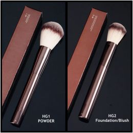 Kits Hourglass No.1 Powder / 2 Blush Makeup Brush Luxurious Soft Synthetic Hair Powder Bronzer Blush Foundation Cosmetics Tool