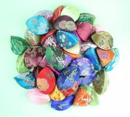 New 10pcs Silk Fortune Coin Purse Mix Colour Case Squeeze Chinese Ring Bag1580689