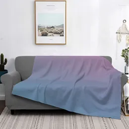 Blankets NIGHT DRIVE Plain Colour Case Other Prints Blanket Gradient Colourful Flannel M Throw For Sofa Plush Thin Quilt