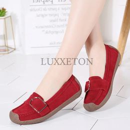 Casual Shoes Genuine Leather Soft Sole Anti Slip Women Round Toe Bean Are Comfortable And Breathable With An Inner Lining